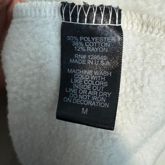 Aviator Nation Sweatshirt Unisex Vintage White Beige Medium Relaxed Crew Sweater - Picture 6 of 9